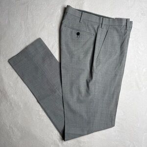 Uniqlo Gray Pattern Dress Slacks Mid Rise Straight Pants Men’s Size 31x34